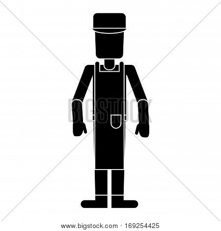 worker man occupation employee pictogram vector illustration eps 10