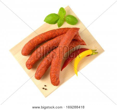 Hungarian Csabai Sausages (Csabai kolbasz) -  pork sausages with a lot of paprika