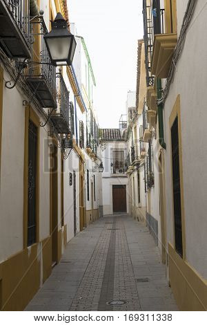 Cordoba (Andalucia Spain): old typical street in the Juderia