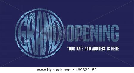 Grand opening vector illustration background. Template nonstandard design element for store opening event. Can be used as advertising banner