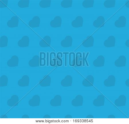 Vector Seamless pattern. Hearts on blue background