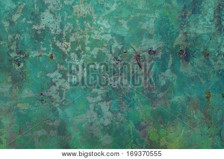 chipped paint on old concrete wall texture background izumrodnoy