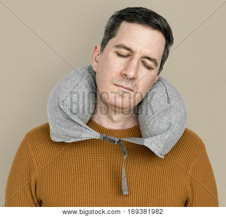 Man Neck Pilow Comfortable Sleeping Relaxation