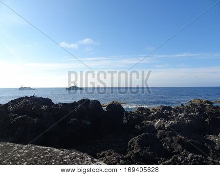Landscape of the islanders of Formigas, Azores, Portugal