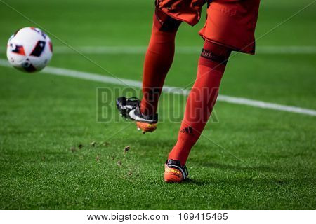 VALENCIA, SPAIN - JANUARY 3: Jaume Domenech during King Cup soccer match between Valencia CF and Celta de Vigo at Mestalla Stadium on January 3, 2017 in Valencia, Spain