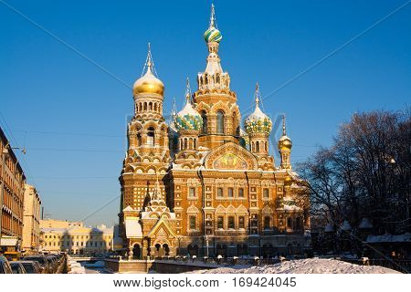 Church of savior on Spilled Blood in St. Petersburg Russia.