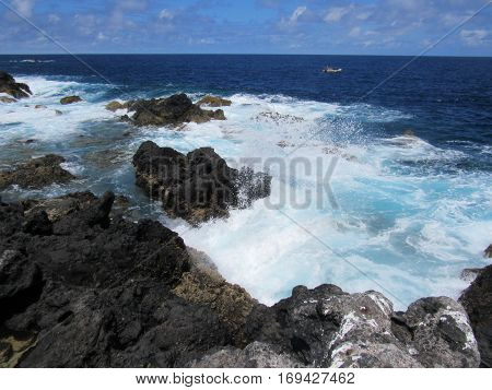 Landscape of the islanders of Formigas, Azores, Portugal