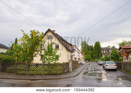 Street In Fussen, Bavaria, Germany.