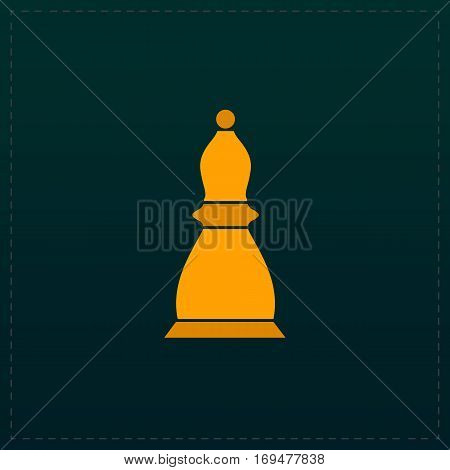 Chess officer. Color symbol icon on black background. Vector illustration