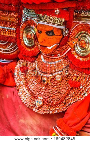 Man In Costume In Kerala