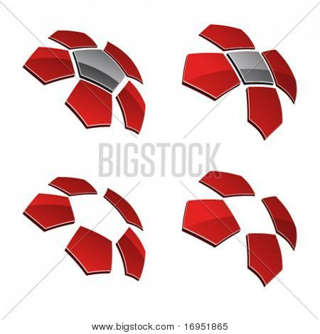 vector 3d shiny elements
