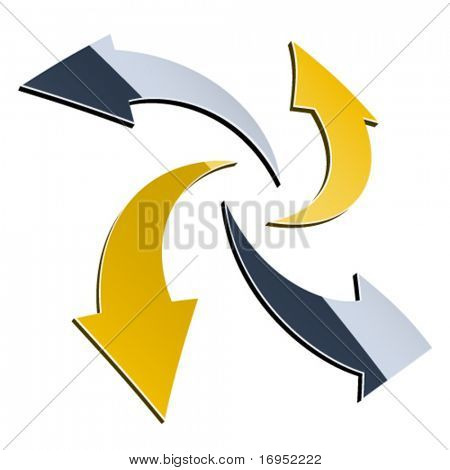 вектор 3d блестящие стрелы