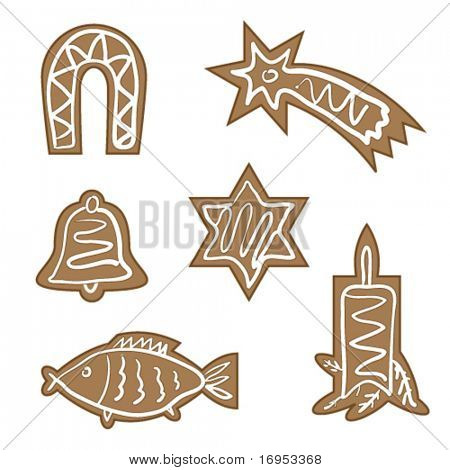 vektor jul gingerbreads