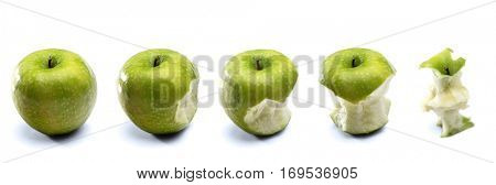 Apples on white background  - close-up