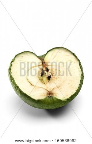 Apple on white background - close-up