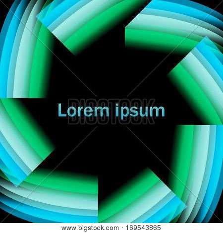 green blue tone abstract curve wavy sun background,vector Illustration EPS10