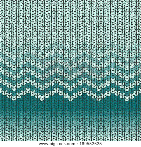 Knitted seamless pattern, traditional shevron wool embroidery, trendy colors 2017, vector illustration