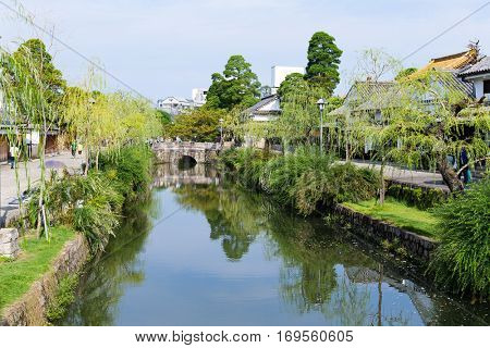Kurashiki river in Kurashiki city