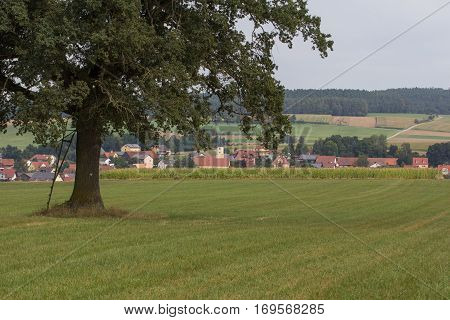 The little village Haselbach next to Schwandorf in Bavaria in spring