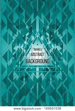 Creative triangle abstract geometric coral background flyer