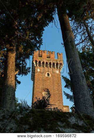 Scaligeri Castle in Lazise at Lake Garda Italy