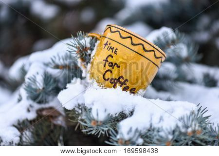 Yellow Ornamented Cup