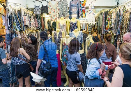 BANGKOKTHAILAND - 2017 FEBUARY 5 : The Chatuchak or Jatujak Weekend Market a popular tourist destination. is the largest souvenir market in Thailand.