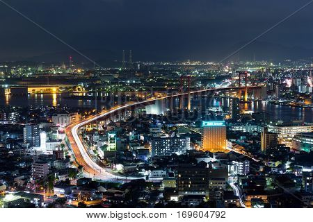 Kitakyushu cityscape at night