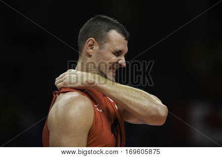 Rio Brazil. August 09 2016. Volleyball men - SCHMITT Gavin SCHMITT during Brazil (BRA) vs Canada (CAN) at the 2016 Summer Olympic Games in Maracanazinho