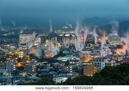 Beppu city at night