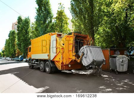 Garbage truck outdoor