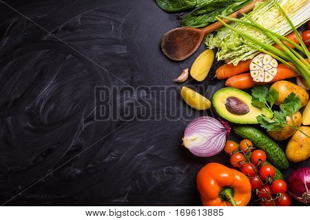 Food Frame With Vegetables