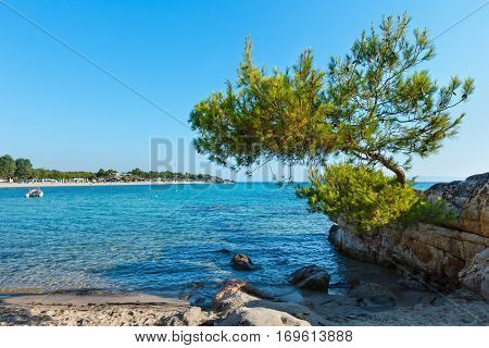 Summer Morning Platanitsi Beach, Sithonia, Greece.
