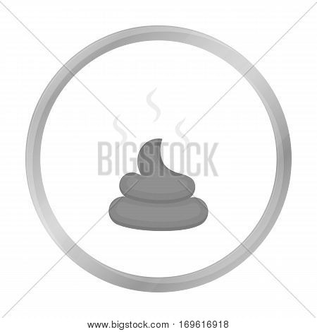 Faeces vector illustration icon in monochrome design