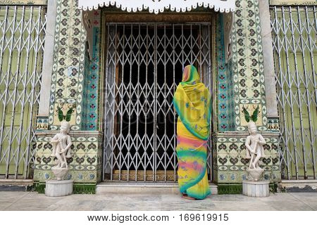 KOLKATA, INDIA - FEBRUARY 09: Jain Temple (also called Parshwanath Temple) is a Jain temple at Badridas Temple Street is a major tourist attraction in Kolkata, West Bengal, India on February 09, 2016.