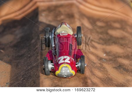 Vintage racing car of the Fangio era