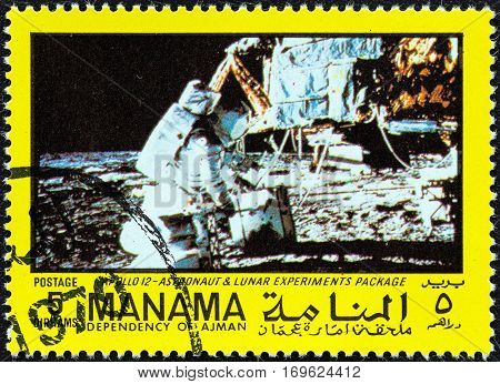MANAMA DEPENDENCY - CIRCA 1970: A stamp printed in United Arab Emirates from the 
