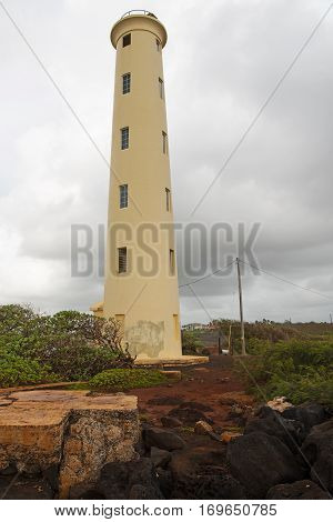 The Nawiliwili Lighthouse on Ninini Point Kauai Hawaii