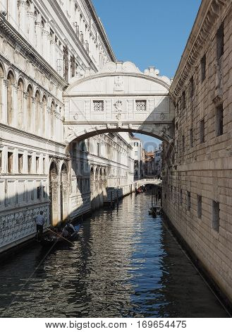 Bridge Of Sighs In Venice