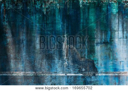grunge wall background vintage style , green and blue colors .