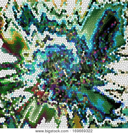 Abstract coloring background of the horizon gradient with visual wave, pinch, twirl, stained glass and lighting effects,good for your design
