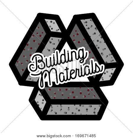 Color vintage building materials shop emblem. Vector illustration, EPS 10