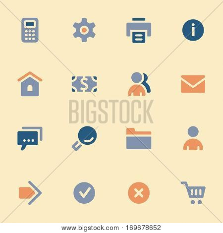 Basic vector mobile icons. Web infographics symbols.