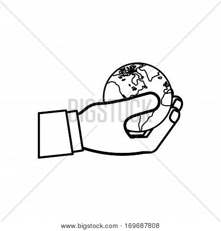 World earth isolated icon vector illustration graphic design