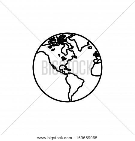 World earth isolated icon vector illustration graphic design