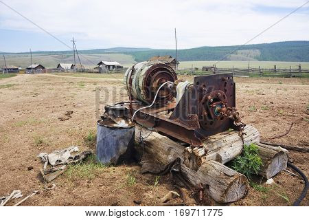 Siberian village on Olkhon Island, Baikal Lake