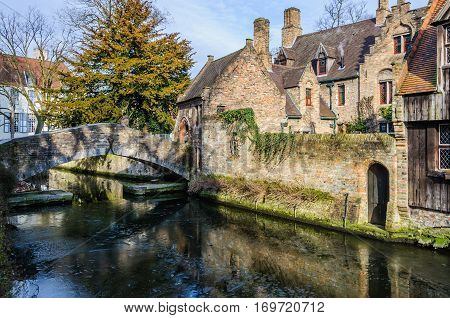 Saint Bonifacius Bridge In Bruges, Belgium