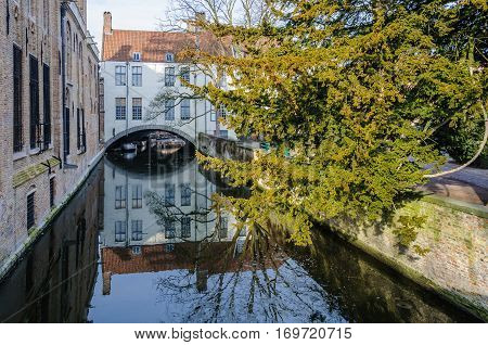Saint Bonifacius Bridge In Bruges, Belgium