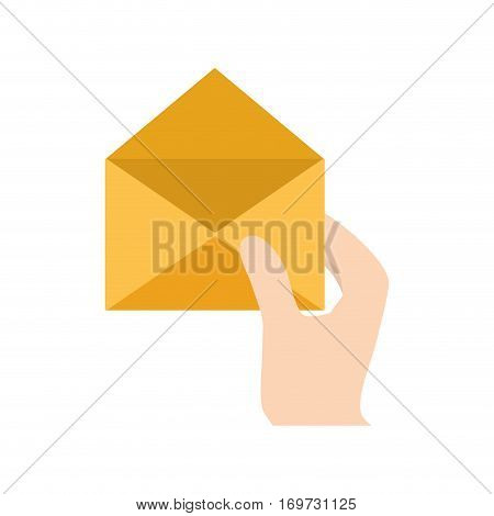 envelope in the hand related icon, vector illustation image