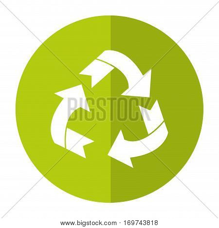 environment arrow aroung recycle ecology symbol shadow vector illustration eps 10
